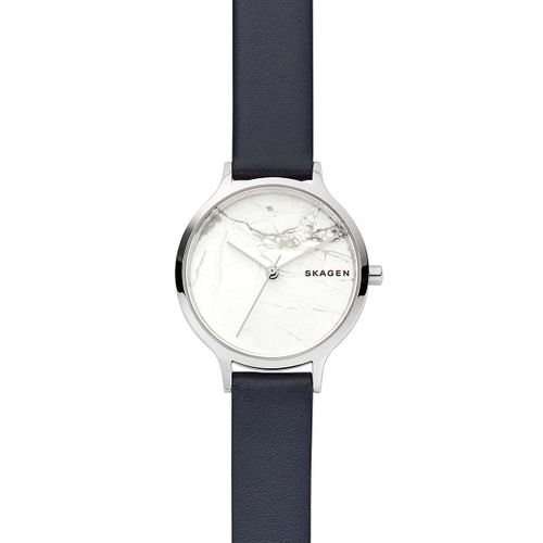Montre Femme Skagen En Cuir Bleu