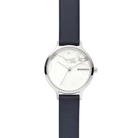 Montre Femme Skagen En Cuir Bleu