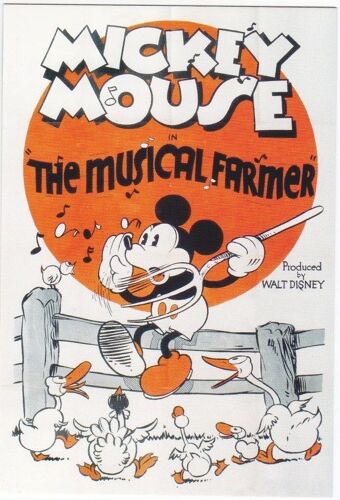 Carte Postale Mickey - Musical Farmer, 1932 - Disney