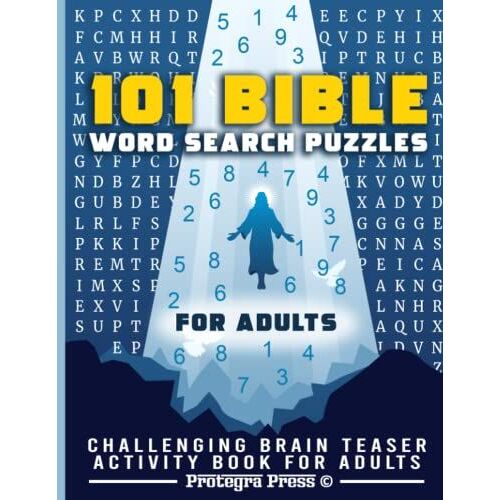 101 Bible Word Search Puzzles For Adults: Challenging Brain Teaser Activity Book For Adults