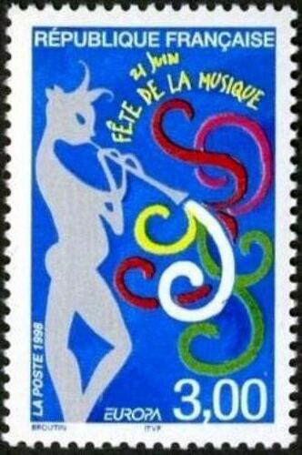 1 Timbre France 1998, Neuf -Europa, 21 Juin - Fête De La Musique - Yt 3166