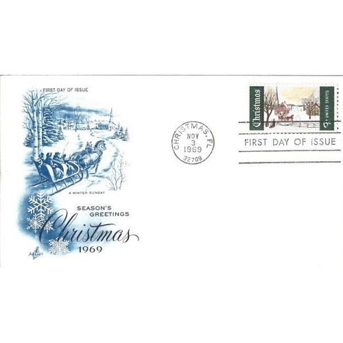 Enveloppe Premier Jour - Fdc - Usa - 1969 - Christmas 1969 - Scott 1384