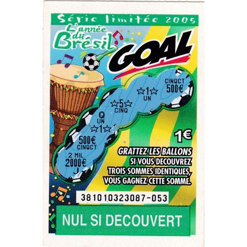 Ticket Fdj Goal L'année Du Brésil 2005