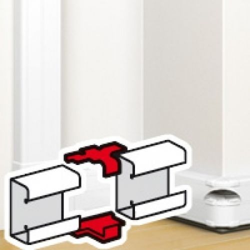 eclisse de jonction - joint de corps - pour goulotte mosaic - 50 x 145 mm