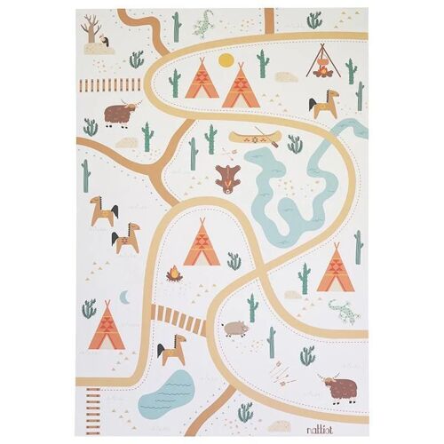 Tapis enfant SUPER WESTERN en vinyle recyclé