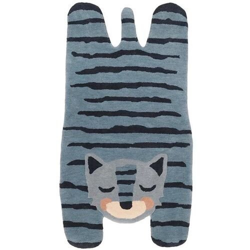 Tapis enfant 125 cm TIGRE BLEU