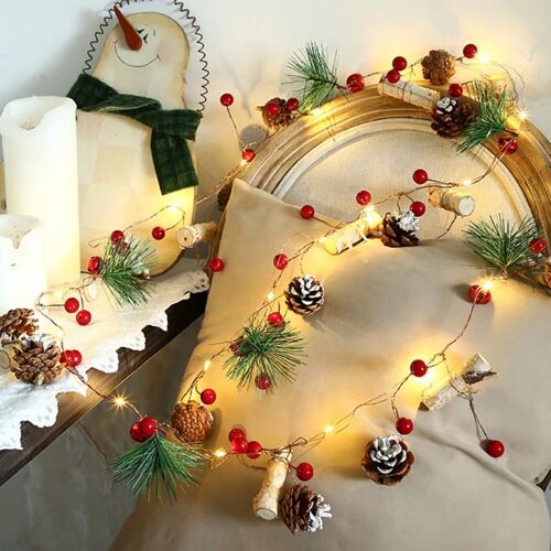 Guirlande Lumineuse En Forme De Pommes De Pin À Led, Décoration Féerique, En Fil De Cuivre, Pour Mariage, Table De Forêt, Noël, Maison, Fête Du Nouvel An