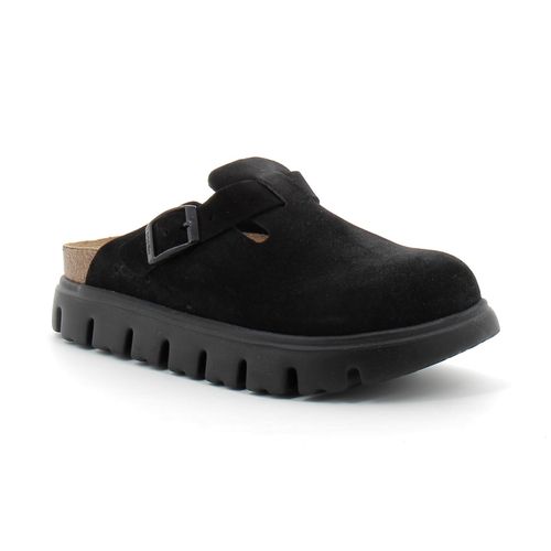 Birkenstock - Sabot Boston Chunky Suede - Noir - 35