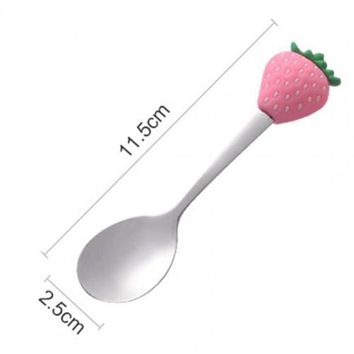 Adorable Cuillère À Thé Pratique En Forme De Fruit, Mini Cuillère À Glace De Dessin Animé Pour Restaurants