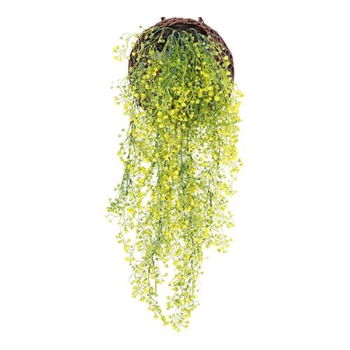 Plante de Simulation de fleurs artiificielles suspendues, 1 pièces, vigne violette, saule en rotin pour la maison, décoration de réception de mariage, fournitures de glycine