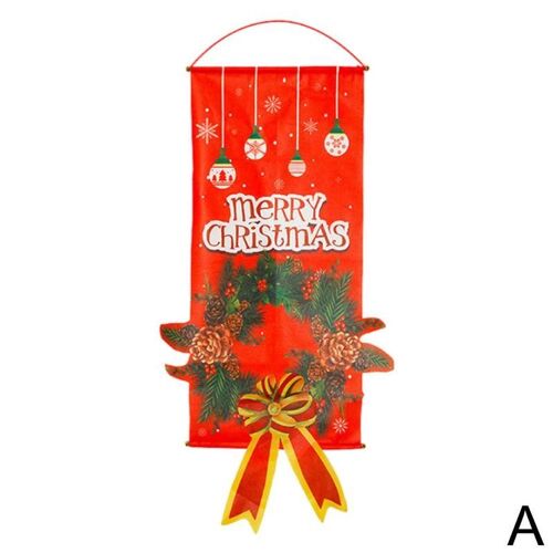 Bannière de porte de joyeux noël, drapeau suspendu, décoration pour la maison, ornements de noël, cadeau de bonne année