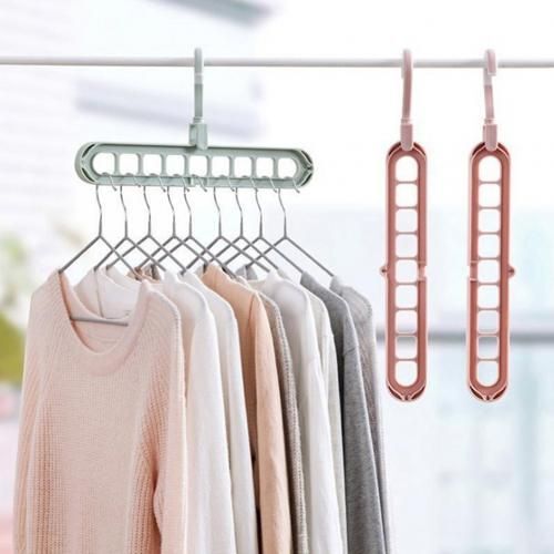 Support multifonctionnel 9 trous dee cintre | Porte-vêtements coulissant, Support multi-port, cintre de manteau pour bébé tri étagère de séchage, organisateur à crochet