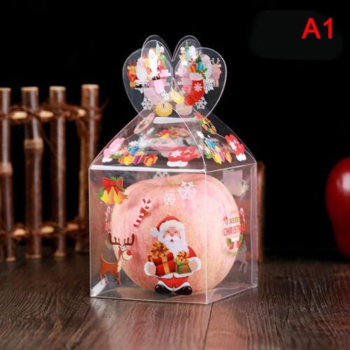 Boîte à bonbons créative en PVC Traansparent, emballage de boîte-cadeau de décoration de noël 5x