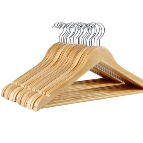 Cintre en bois massif de première classe, 1 pièce, Design antidérapant, pour vêtements, magasin de vêtements haut de gamme, hôtel, rainure en U