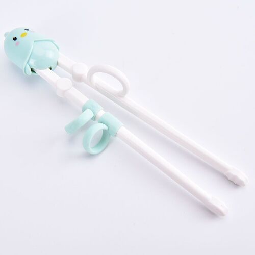 Baguettes De Dessin Animé Pour Bébéé, 1 Paire De Baguettes De Formation Réutilisables, Pingouin Drôle Et Mignon, Portables Pour Enfants, Apprentissage Baguettes De Table 19cm