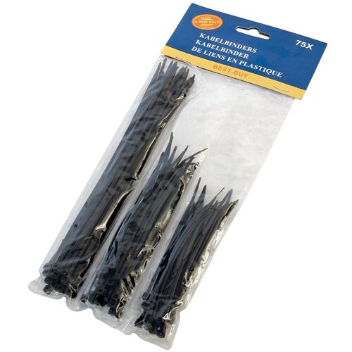 Colliers Plastique 3 Tailles 75 Pieces