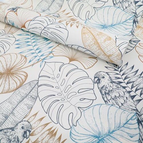 Papier peint vinyle sur intissé - Jungle - Perroquet et végétation exotique decoweb.com - Rouleau(x)