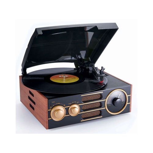 TOURNE DISQUES ANTIQUE OR MAT 33 45 ET 78 TOURS RADIO - BIGBEN INTERACTIVE TD101