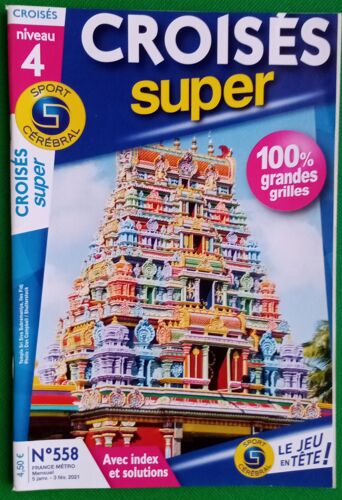 Mots Croisés, Croisés Super, Niveau 4, N°558, Sport Cérébral