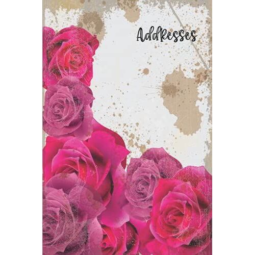 Fuchsia Roses Large Address Book