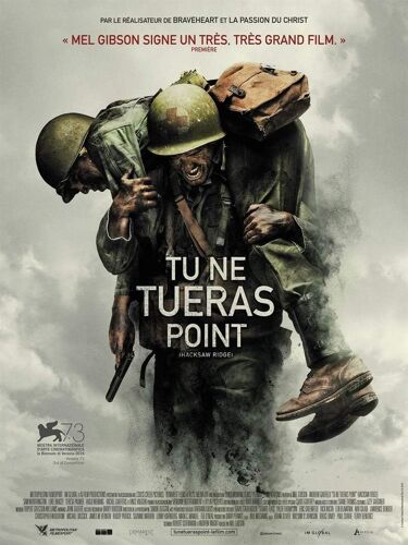 Tu Ne Tueras Point / Affiche Cinéma Originale 120x160 Cm Roulée. Mel Gibson - Année 2016