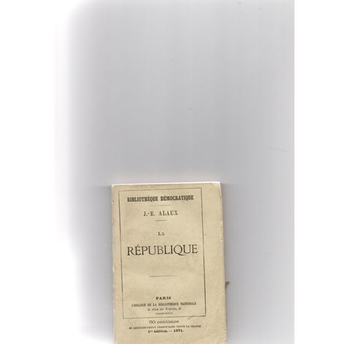 La République, Par J.-E . Alaux. 1 Ère Édition