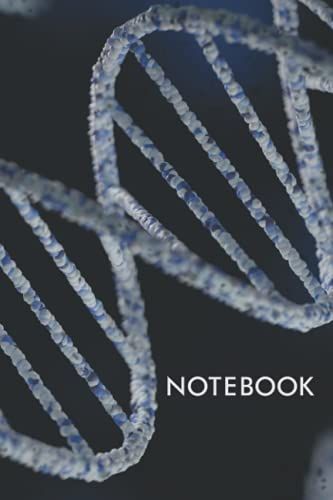 Notebook: Double Helix Dna Genetic Structure Cover Journal (College Ruled Paper) - Page 120 - Size 6" X 9"