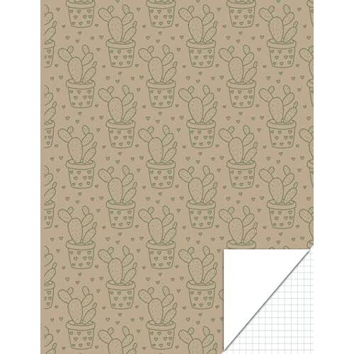 Graph Paper Notebook: 5x5 Graph Paper Notebook 8.5 X 11 Inches | Grid Paper Notebook For Math And Science Students | 100 Pages: Beautiful Cactus Succulent Cover Design