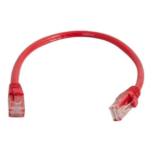 C2G Cat6 Booted Unshielded (UTP) Network Patch Cable - Cordon de raccordement - RJ-45 (M) pour RJ-45 (M) - 2 m - UTP - CAT 6 - moulé, sans crochet, bloqué - rouge