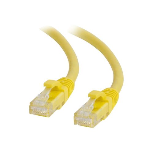 C2G Cat6 Booted Unshielded (UTP) Network Patch Cable - Cordon de raccordement - RJ-45 (M) pour RJ-45 (M) - 2 m - UTP - CAT 6 - moulé, sans crochet, bloqué - jaune