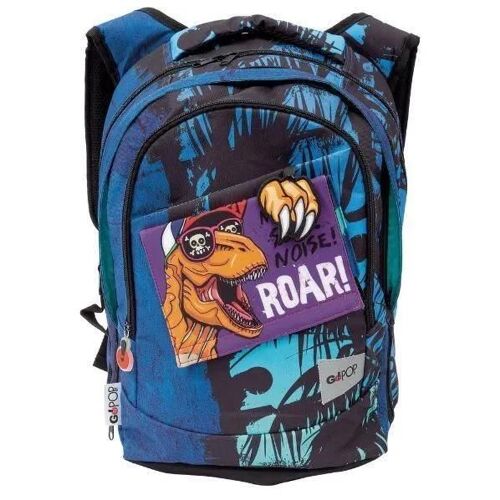 Sac à dos scolaire extensible Round T-rex Auguri Preziosi