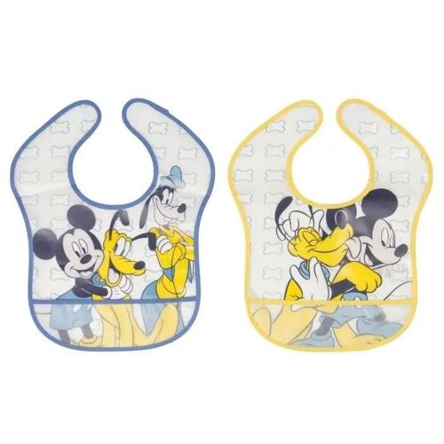 Set 2 Bavaglini Mickey Mouse Impermeabili