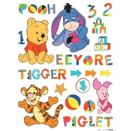 Disney Baby Pooh - Sticker / Décor mural 65x85 cm