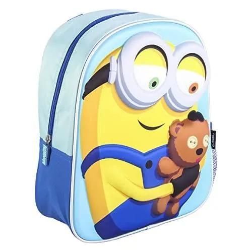 Sac à Dos 3D - CERDÁ - Minions - Poche Latérale - Enfant - Licence Officielle Universal