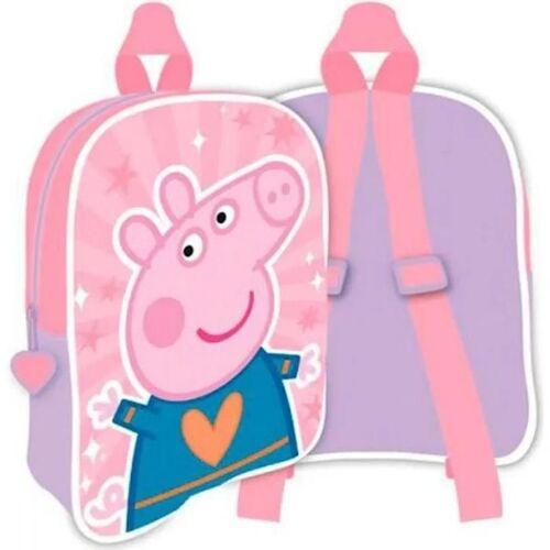 Sac à dos - Peppa Pig - 28 cm - Rose - Enfant - Bretelles