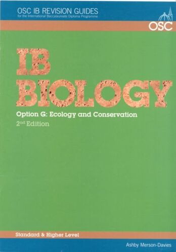 Ib Biology - Option G: Ecology And Conservation Standard And Higher Level