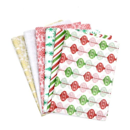 Papier D'emballage Pour Cadeau, Couuleurs Bonbons, Résistant À L'humidité, Série De Noël, Papier De Soie, Copie