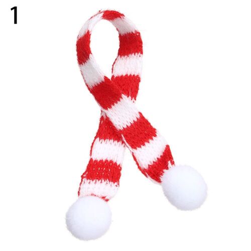 Bavoir Pour Bouteille De Vin De Fête, Écharpe En Tricot À Rayures Miniatures, Décor De Noël, Mini Écharpe De Cosplay De Noël