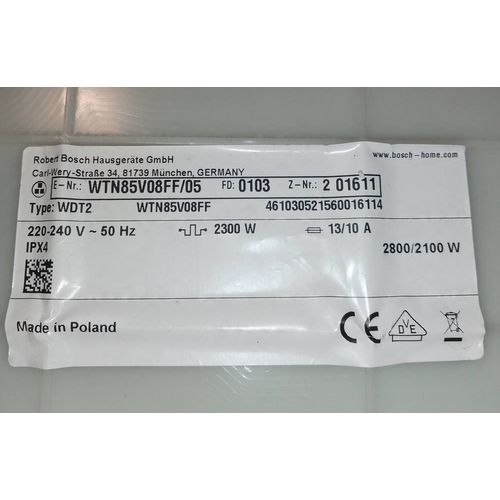 Module électronique pour sèche linge BOSCH WTN85V08FF - WTN85V08FF/05