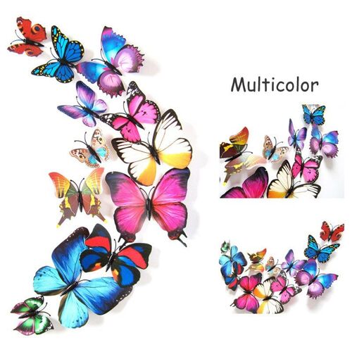 Autocollants Muraux 3d En Pvc, 12 Ppièces/Lot, Autocollants Muraux Pour Bricolage, Affiche De Décoration Pour La Maison, Pour Chambres D'enfants