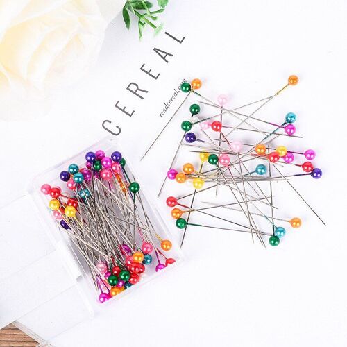 Épingles À Tête De Perles Rondes Coolorées, Épingle À Couture À Aiguille Fixe Pour Mariage, Corsage Fleuriste, Avec Boîte, Accessoires, Outils De Bricolage