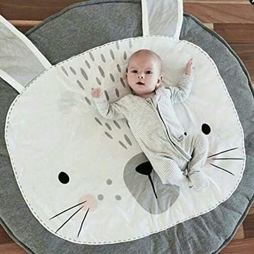 Animaux Moquette Pour Fille Garçon, Cotton Portable Doux Creeping Ramper Couverture Tapis, Lavable Jeux D'enfant Pad(Rabbit)