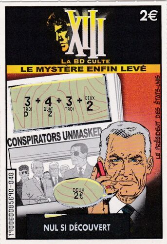 Ticket Fdj Xiii Le Président Des Usa