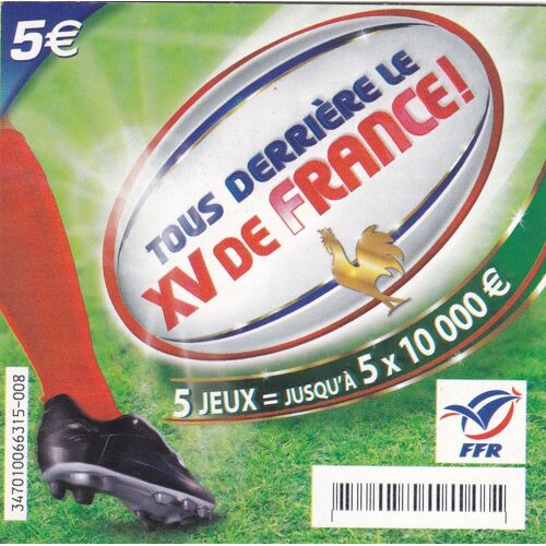 Ticket Fdj Tous Derrière Le Xv De France