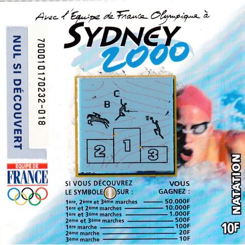Ticket Fdj Sydney Natation