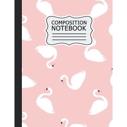 Swan Composition Notebook: Swan Wide Ruled Book |8.5 X 11 In, 120 Pages| Back To School Supplies For Boys And Girls, Students And Teachers .