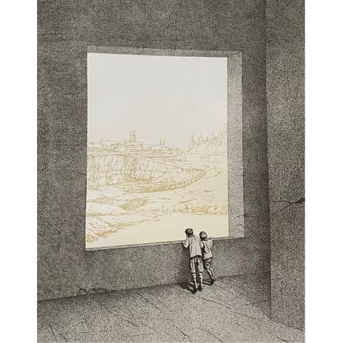 Lithographie De Roland Cat (1943-2016), Les Amis, 1977