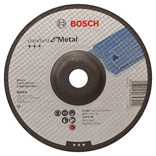 Meule à ébarber à moyeu déporté Standard for Metal A 24 P BF, 180 mm, 22,23 mm, 6,0 mm 1pc