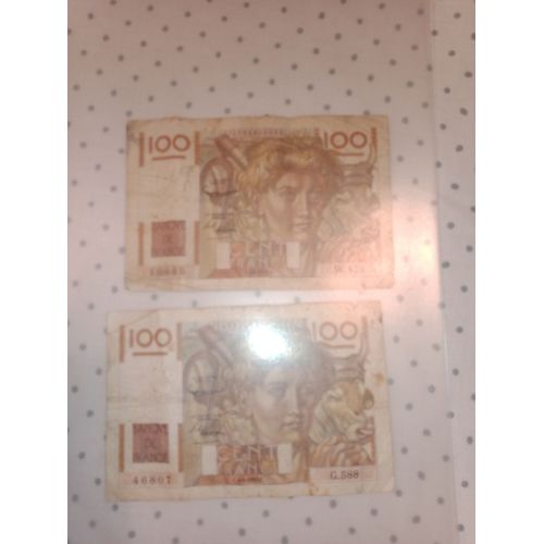 2 Billets 100 Francs 1952 Et 1954