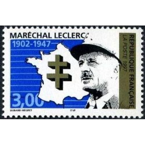 Timbre France 1997 Oblitéré Maréchal Leclerc 1902-1947 3.00 Yt3126